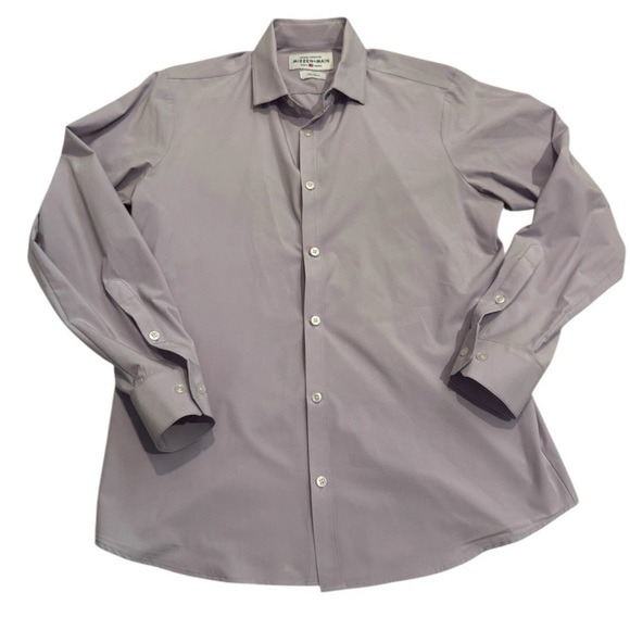 Mizzen Main Shirt Mens Large Trim Fit Leeward Light Purple EXCELLENT - Picture 1 of 7